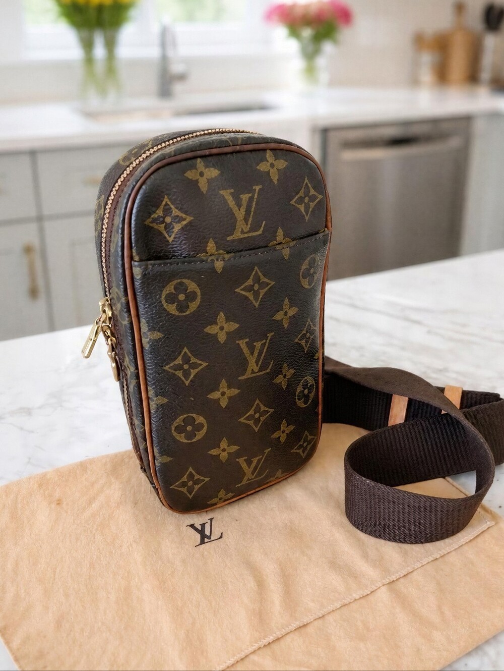 Louis Vuitton Vintage Pochette Gange Monogram Bumbag ✨ COA - Picture 5 of 16
